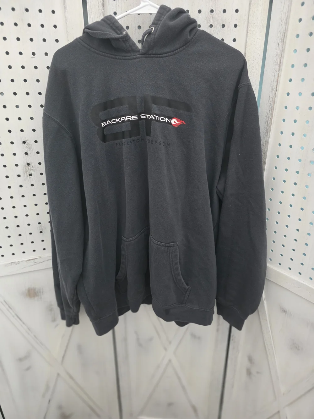 Backfire Station Black Logo Hoodie Size 2XL